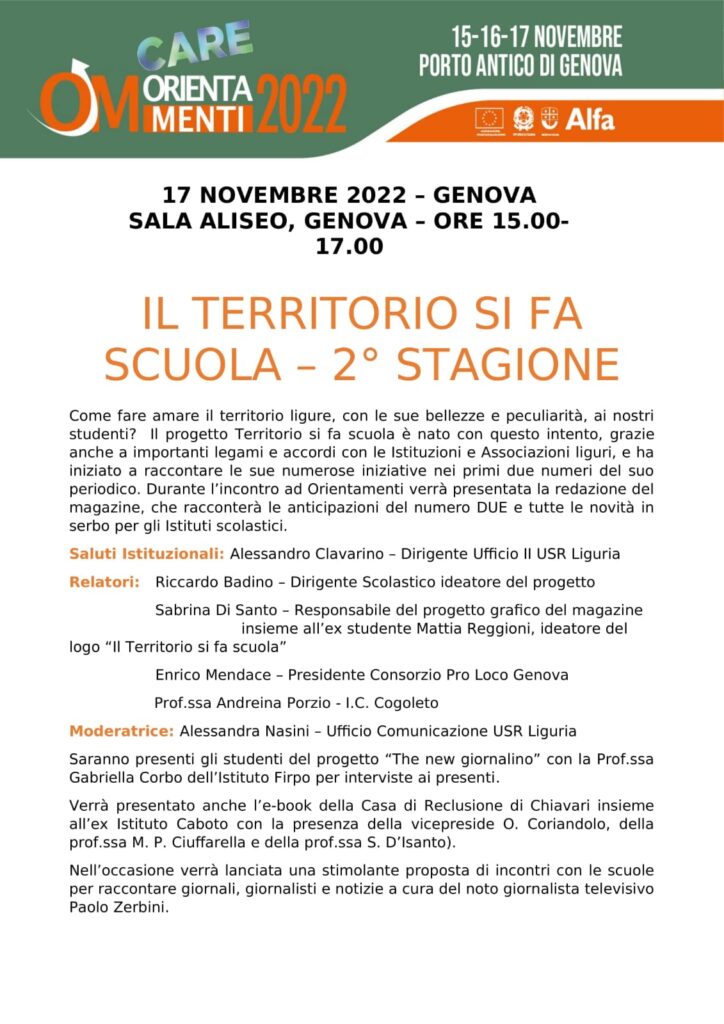 Orientamenti, il territorio si fa scuola: seconda stagione – Il  Corniglianese